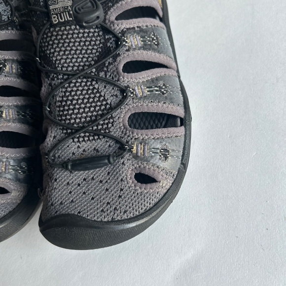 Keen Grey Black Textile Black Rubber Outsole Sneakers Sandals size 8. - Picture 6 of 14